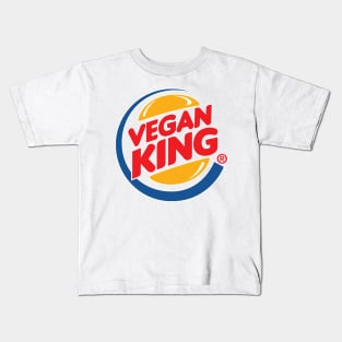 Vegan King - Fast Food Parody Logo Design Kids T-Shirt